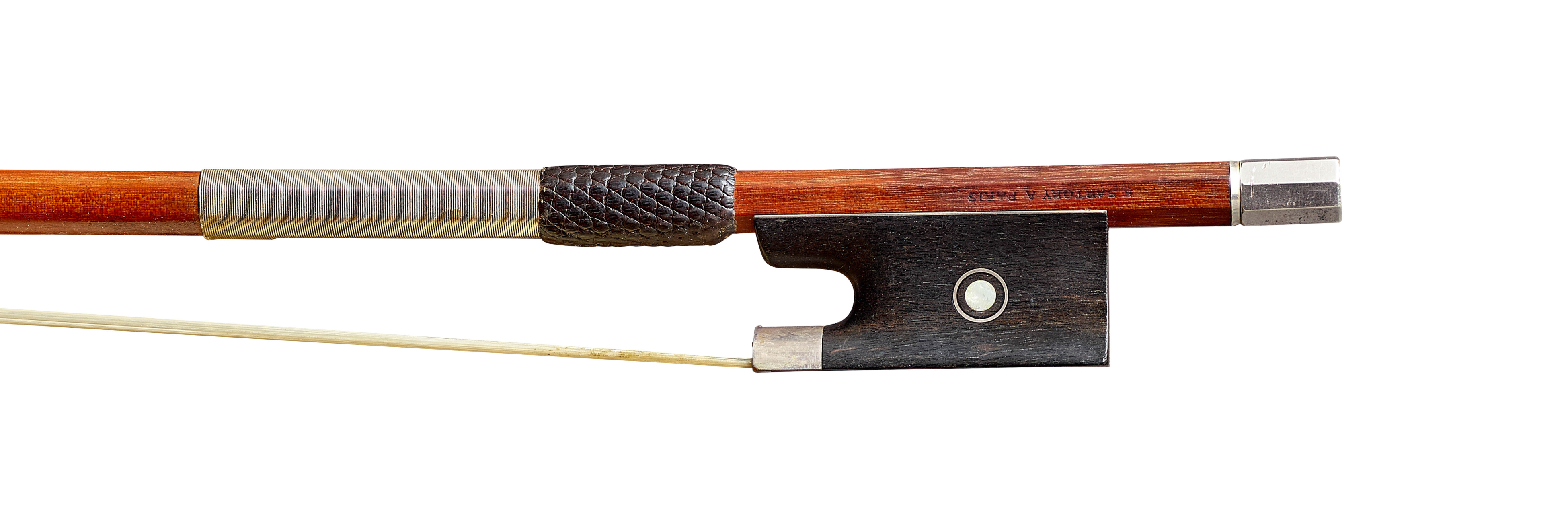 オールド弓】 フランス製 オープンフロッグ ca.1900 バイオリン弓 - 弦楽器